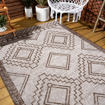 Marokko Diamond Tribal Medallion Indoor/outdoor Area Rug